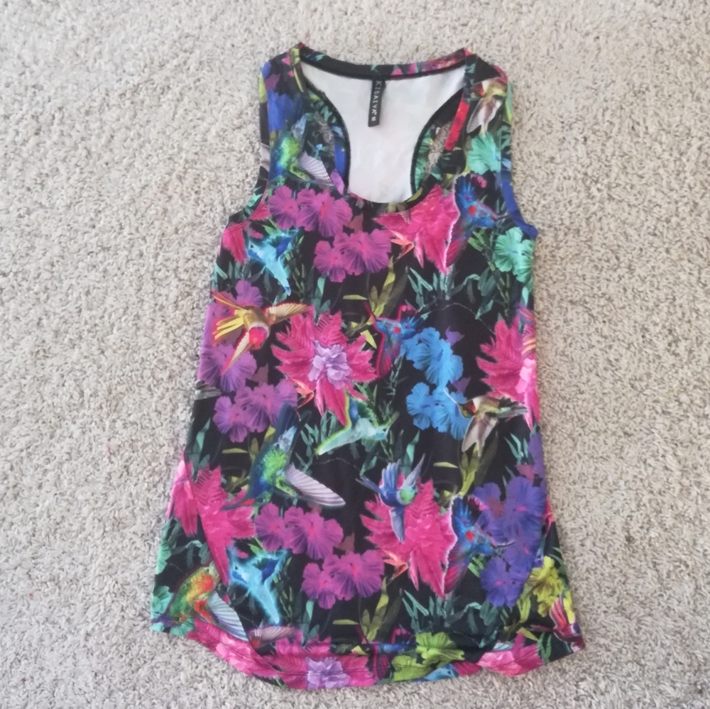 Beautiful Kisaiya Tropical Workout Tank Exercise
